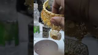 Darun akta golar chokar kudon stone ar kaj kora gohona gold jewellery fashion making shorts [upl. by Sayer]