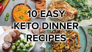 10 Delicious amp Easy LowCarb Dinner Recipes [upl. by Thorr]