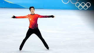 Nathan Chen wins figure skating Olympic gold ⛸️ [upl. by Nylia]