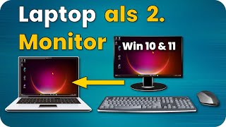 Laptop als Monitor nutzen mit Screen Mirroring amp Erweiterung [upl. by Nika624]