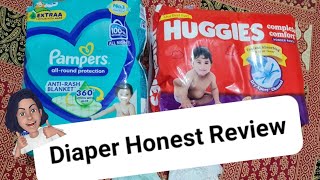 Pant style diaper review pampers huggies newbornbaby newborn letsgetbetter889 [upl. by Wittie]