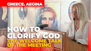 Vassula Ryden  How to glorify God  Welcome talk from Aegina Greece November 2022  Greek [upl. by Ttocserp586]