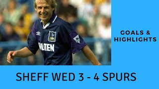 Sheffield Wednesday 3  4 Tottenham Hotspur 199495 Season GOALS [upl. by Tanhya]