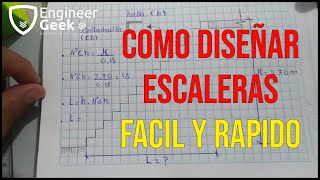 Como DISEÑAR una quotESCALERA Uquot Y quotESCALERA LINEALquot Fácil y rápido 👷 [upl. by Becket]