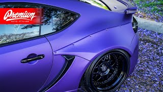 Purple Metallic Wrapped BRZ Rally Backer WIDEBODY KIT [upl. by Mabelle]