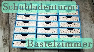 DIY ✿ Schubladenturm basteln ✿ Aufbewahrung basteln ✿ Basteln mit Papier ✿ Ordnung Bastelzimmer [upl. by Wynn]