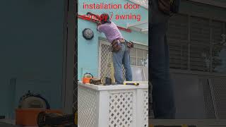 plastic door canopy awning installation diy short shorts diy installation [upl. by Aihtennek]