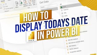 How to Display Todays Date in Power BI [upl. by Agnot]