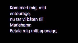 X3M feat Pandora  Drottningen av Åland Lyrics [upl. by Aicercul658]