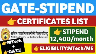 GATE Stipend Certificates List for MTech StudentsStudentUpdates247 [upl. by Josselyn]