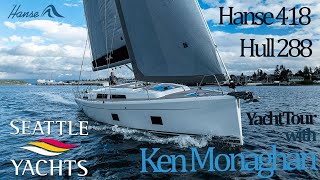 Price Reduction  380000  Walk Thru Tour Hanse 418 Hull 288  Seattle Yachts Sail boat for sale [upl. by Gildas]