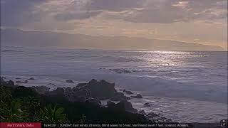 Nov 24 2023 Surfers catch sunset waves at Oahu Hawaii north shore [upl. by Novek]