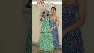 Maxi Dresses haul from Myntra  Myntra long dress  vacation outfits [upl. by Pride314]