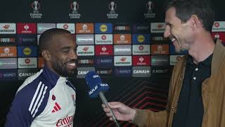 Linterview dAlexandre Lacazette avant OL  Olympiacos  Olympique Lyonnais [upl. by Ardnuahs]