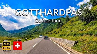 🇨🇭4K Driving the GOTTHARDPAS in SWITZERLAND  SCENIC DRIVE  switzerland swissroads swissalps [upl. by Nonarb]