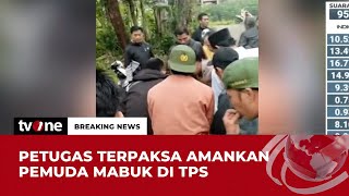 Pemuda Mabuk Mengamuk di TPS Sempat Memukul Petugas KPPS Wanita  Breaking News tvOne [upl. by Katie]