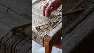 IKEA LATT chair makeover weaving [upl. by Ahsatel]