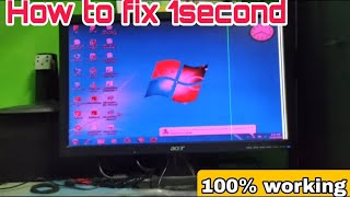 How to fix pink colour display 1sec repair pink colour technodada गुलाबी PC को कैसे ठीक करें [upl. by Kleper]