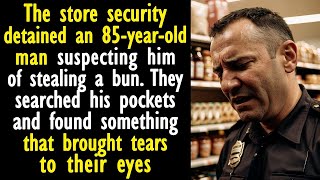 The store security detained an 85yearold man suspecting him of stealing a bun They searched his [upl. by Korten]