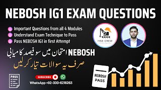 NEBOSH IGC Exam Questions  IG1 Frequently Asked Questions  Pass NEBOSH in First Attempt [upl. by Sulecram]