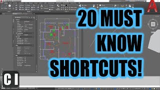 20 Must know AutoCAD Shortcuts amp Commands AutoCAD Tips amp Tricks [upl. by Kiah366]