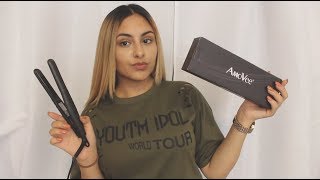 AmoVee Mini Flat Iron ReviewDemo ✨ [upl. by Anatsirhc207]