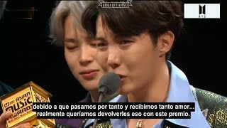 Sub español BTS es quotArtista del añoquot en MAMA 2018 Daesang [upl. by Diskson]