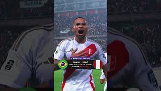 PERÚ vs BRASIL EN VIVO desde BRASILIA por la FECHA 10  CLASIFICATORIAS 2026 🌎⚽ [upl. by Attelrac]