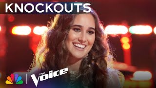 Katie O Brings the Fire with Reba McEntires quotTurn On the Radioquot  The Voice Knockouts  NBC [upl. by Gwenneth]