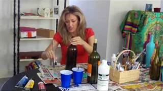 How to Paint Wine Bottles [upl. by Montague]