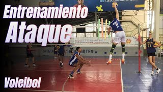 Entrenamiento de ataque voleibol con la seleccion nacional de voleibol [upl. by Eelarak]