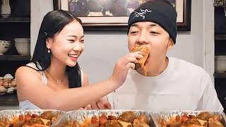 JasonTheWeen amp Sa Nguyen CUTEST Mukbang [upl. by Dorri]