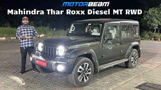 Mahindra Thar Roxx Mileage Test Night Drive amp Review  MotorBeam [upl. by Markos]