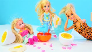 Puppen Video auf Deutsch Chelsea und Steffi backen Cupcakes Spielspaß mit Barbie [upl. by Danika]