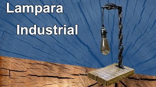 Como hacer LAMPARA INDUSTRIAL casera 👉 ideas para decorar 😎 VELADORES caseros 🤜 lamparas ARTESANALES [upl. by Enal]