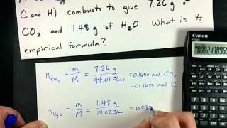 Empirical Formula from Combustion  Only Carbon and Hydrogen [upl. by Josie]