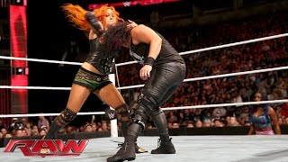 Becky Lynch vs Tamina Raw February 8 2016 [upl. by Anneyehc475]