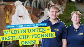 M²erlin Melkroboter drin  alles gut Familie Münch hat den Schritt zum automatischen Melken gewagt [upl. by Raama]