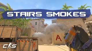 CS2 Mirage  The 5 BEST Ways to SMOKE STAIRS [upl. by Enitsuga]