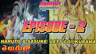 BORUTO EPISODE 2  NARUTO sacrifice himself NARUTO and SASUKE vs MOMOSHIKI  Telugu Anime Sensei [upl. by Tymothy162]