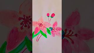 Flower with acrylic paint colourtutorial trending flowerart tanviflowerartideas [upl. by Malinda]