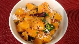 Parangikai Poriyal or pumpkin poriyal or butter squash poriyal [upl. by Rafaellle]