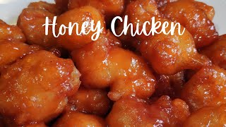 Honey garlic boneless chicken recipe  sticky honey glazed chicken  easy honey garlic chicken bites [upl. by Veljkov]