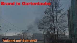 Anfahrt auf Sicht Gartenlaubenbrand in Babelsberg [upl. by Meredith]