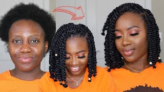 DIY Short Passion Twist Tutorial  Easy StepbyStep No Crochet  Protective Style ft Toyotress [upl. by Anirat]