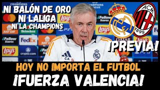 RUEDA DE PRENSA DE CARLO ANCELOTTI PREVIA al REAL MADRID VS AC MILA de UEFA CHAMPIONS LEAGUE [upl. by Acirej219]