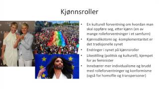 Samfunnsfag  Kultur og kjønnsroller [upl. by Merriman]