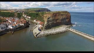 Staithes North Yorkshire  a birds eye view in 4k [upl. by Kersten]