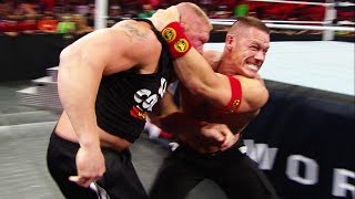 Unseen footage of the brawl between John Cena and WWE World Heavyweight Champion Brock Lesnar [upl. by Nelleeus]