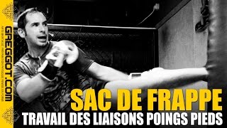 SAC DE FRAPPE  travail des liaisons en BOXE POINGS PIEDS [upl. by Gillespie]